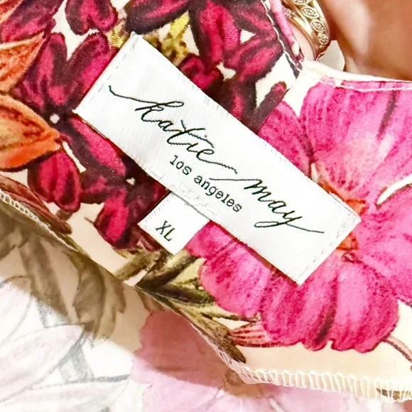 NWT Katie May Tara Gown Cowl Neck Pink Daisy Floral Maxi Dress size XL $288 MSRP - Picture 8 of 9